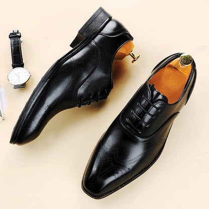 Lucas Zapatos Brogue de Cuero