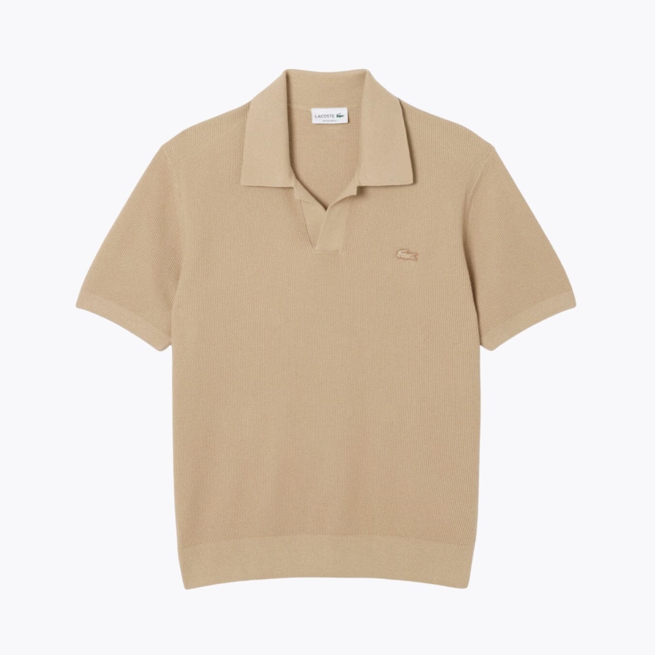 Suéter de punto abierto de mezcla de algodón LC con cuello polo
