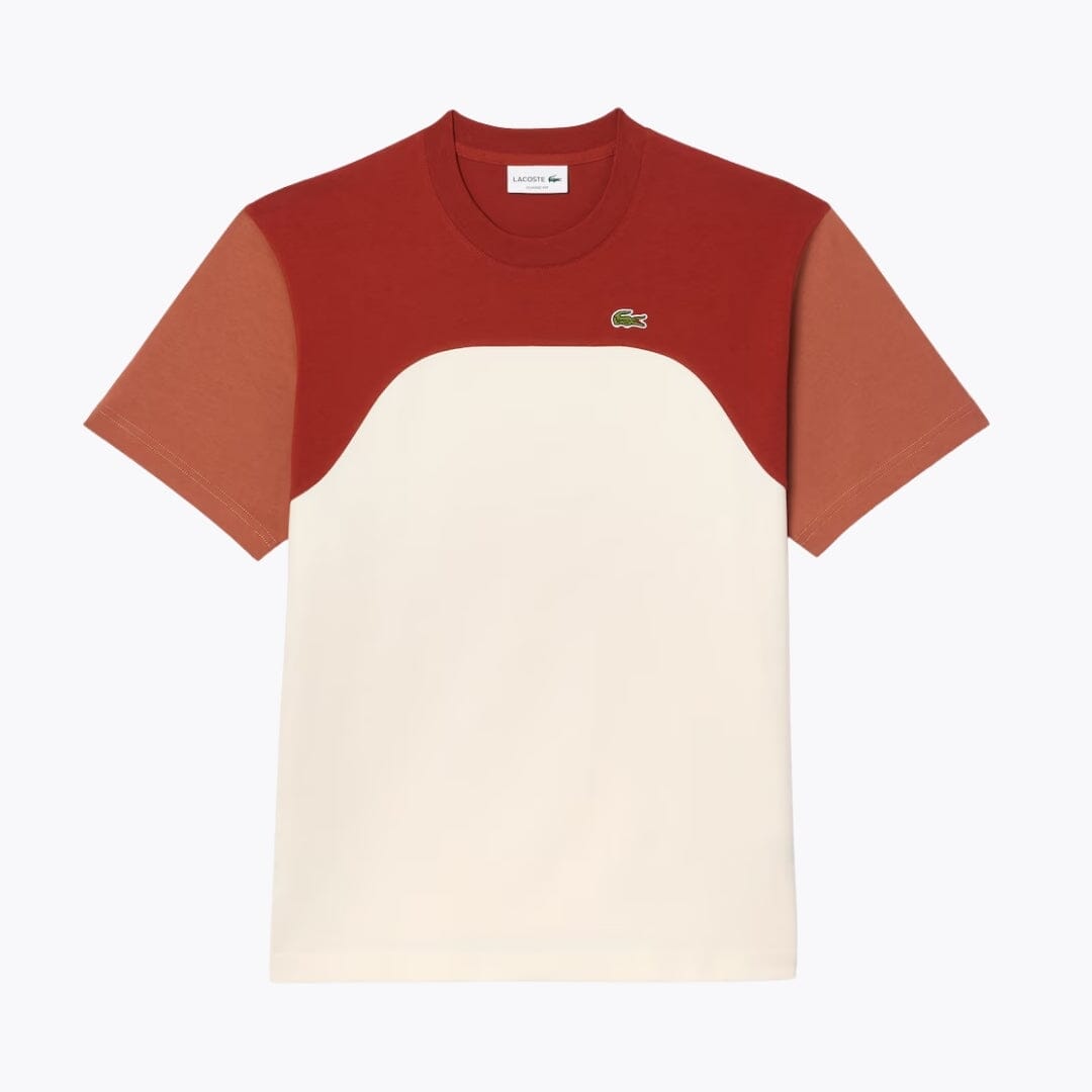 Camiseta color block de punto de algodón LC