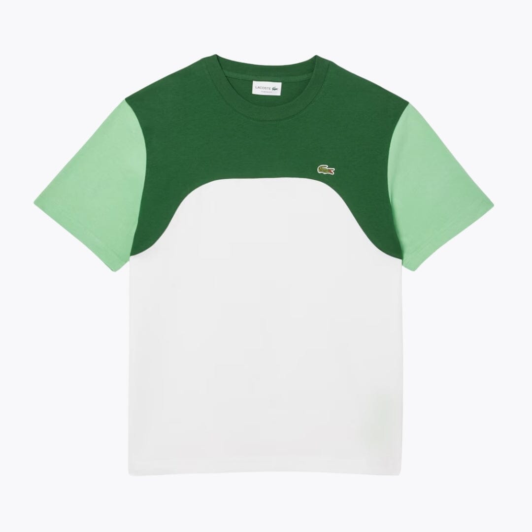 Camiseta color block de punto de algodón LC