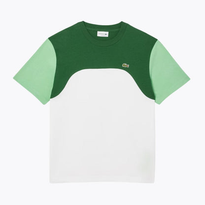 Camiseta color block de punto de algodón LC