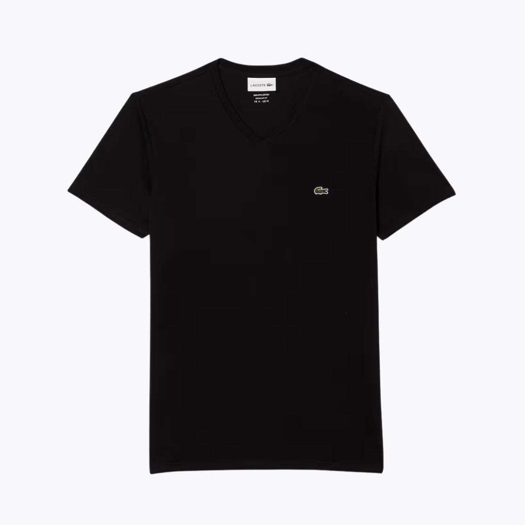 LC Camiseta de algodón pima ligera con cuello en V