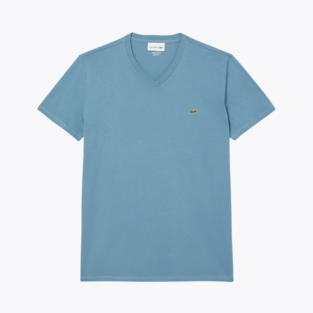 LC Camiseta de algodón pima ligera con cuello en V