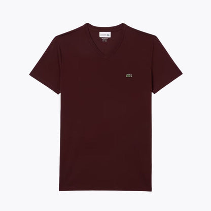 LC Camiseta de algodón pima ligera con cuello en V
