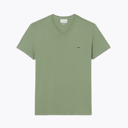 LC Camiseta de algodón pima ligera con cuello en V