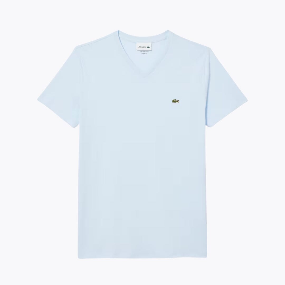 LC Camiseta de algodón pima ligera con cuello en V