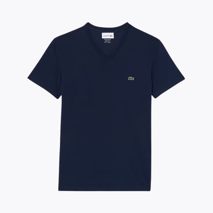 LC Camiseta de algodón pima ligera con cuello en V
