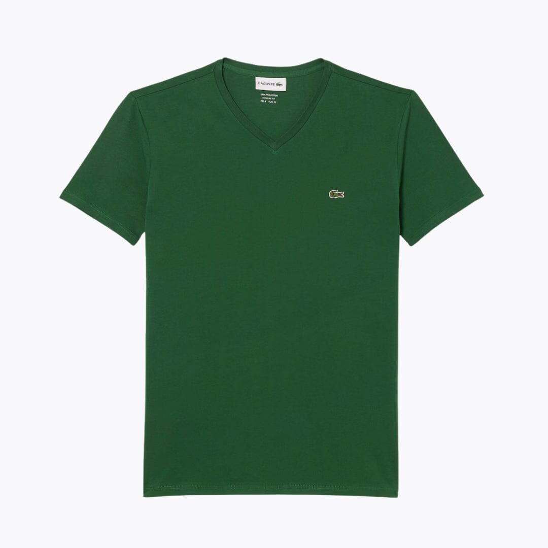 LC Camiseta de algodón pima ligera con cuello en V