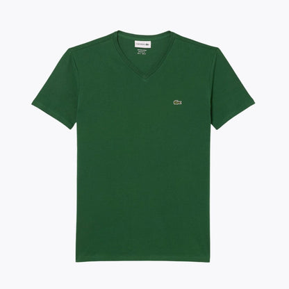 LC Camiseta de algodón pima ligera con cuello en V
