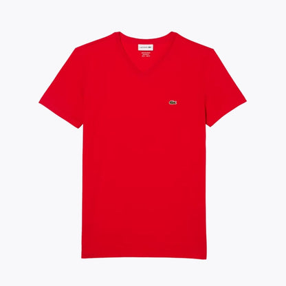LC Camiseta de algodón pima ligera con cuello en V