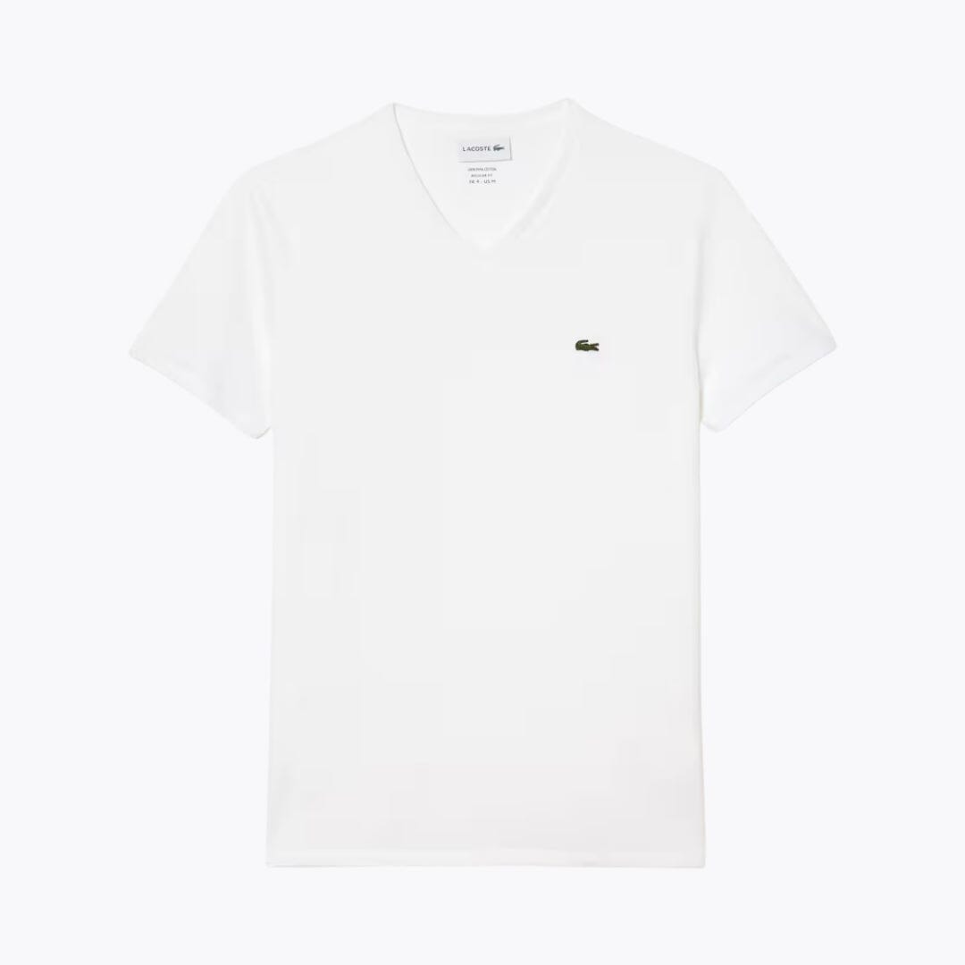 LC Camiseta de algodón pima ligera con cuello en V
