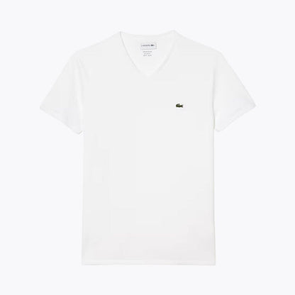 LC Camiseta de algodón pima ligera con cuello en V