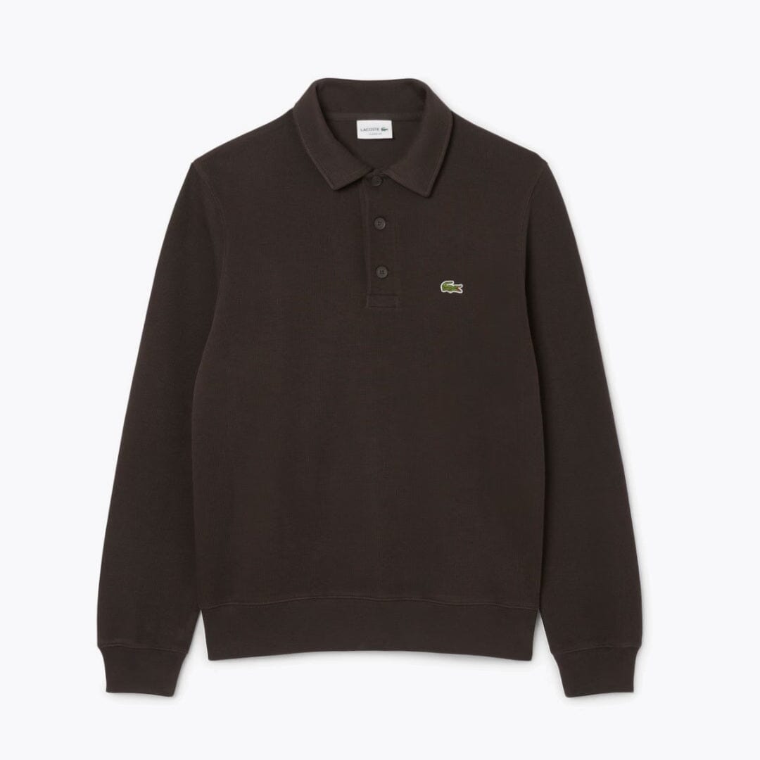 Sudadera LC de Algodón Acanalado con Cuello Polo