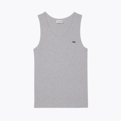 LC Corte Slim Ribbed Cotton Camiseta sin Mangas
