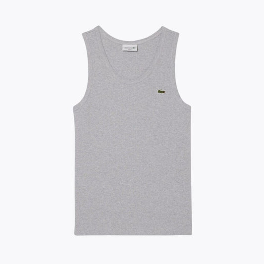 LC Corte Slim Ribbed Cotton Camiseta sin Mangas