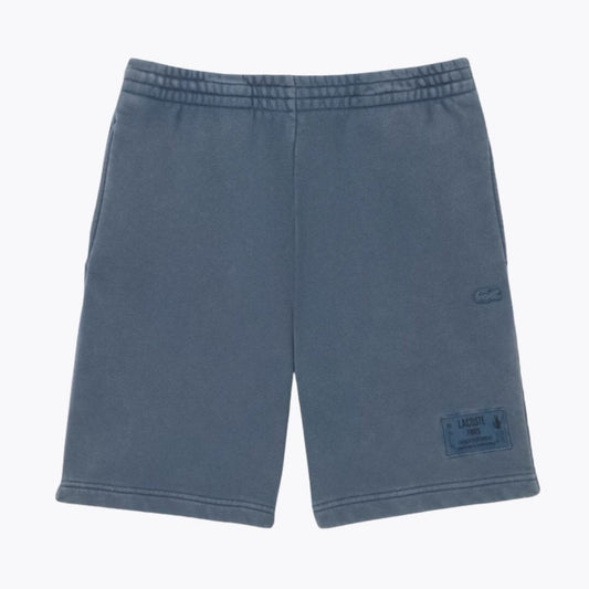 Bermudas de felpa de algodón con efecto lavado LC
