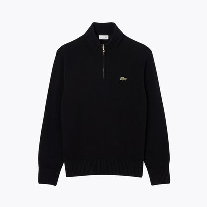 Jersey de lana cardada con cremallera y cuello alto LC