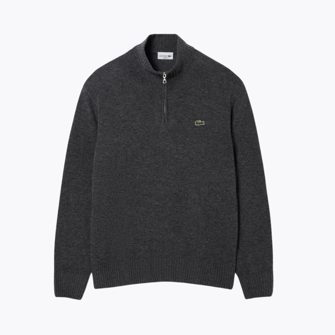 Jersey de lana cardada con cremallera y cuello alto LC