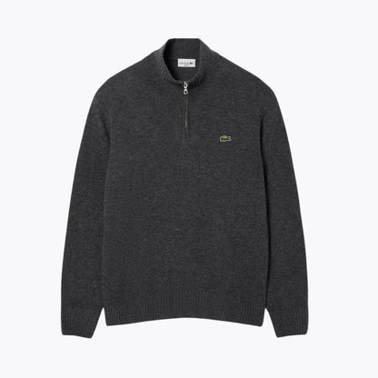 Jersey de lana cardada con cremallera y cuello alto LC