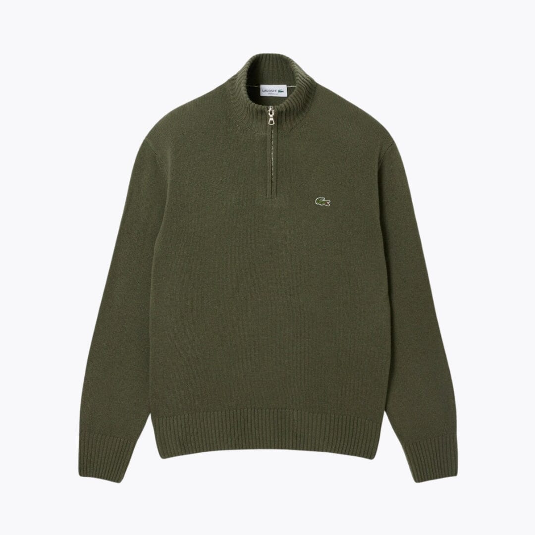Jersey de lana cardada con cremallera y cuello alto LC