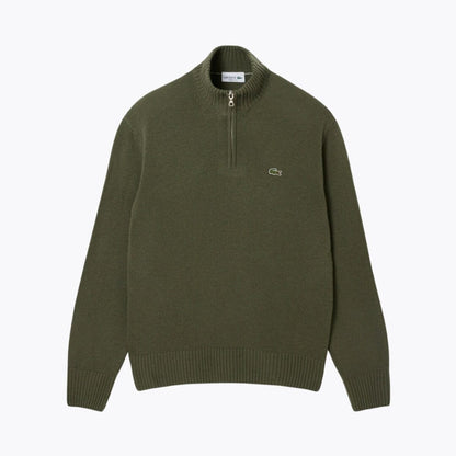 Jersey de lana cardada con cremallera y cuello alto LC