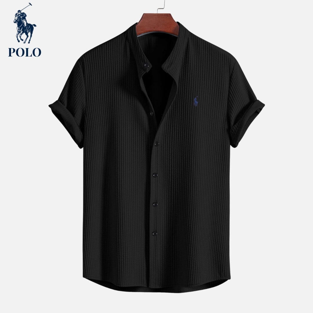 Camisa de polo con cuello en pico Ralph Lauren