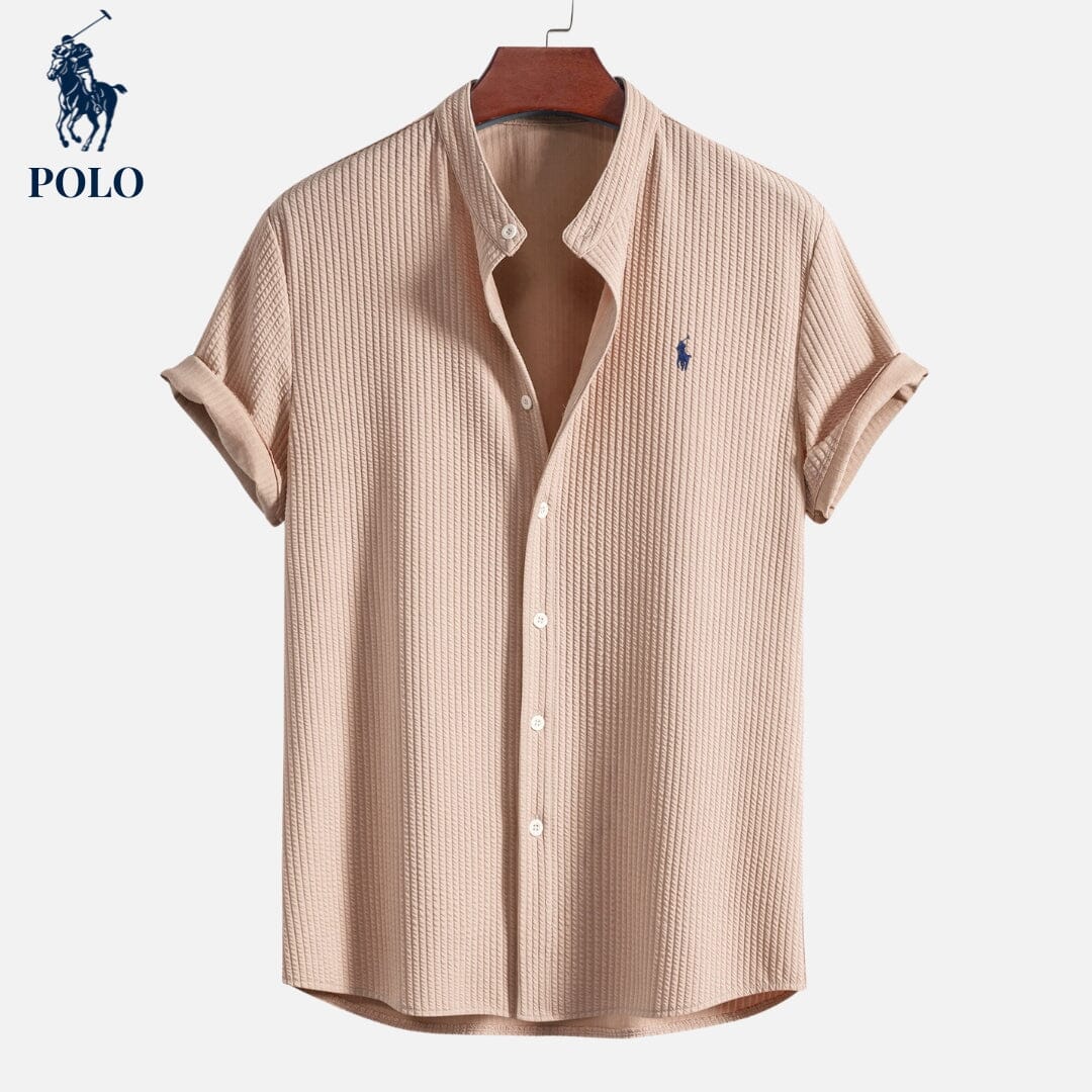 Camisa de polo con cuello en pico Ralph Lauren