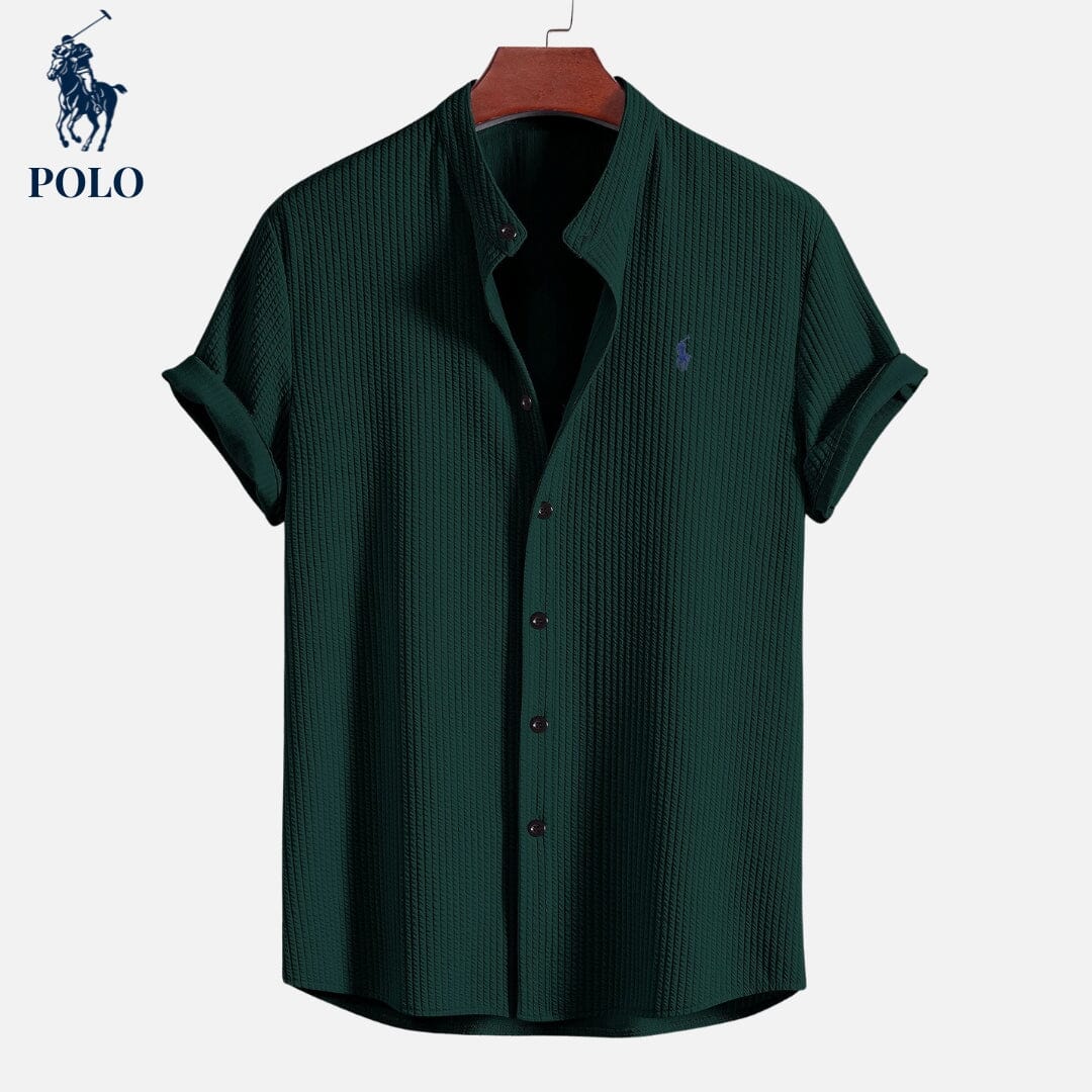 Camisa de polo con cuello en pico Ralph Lauren