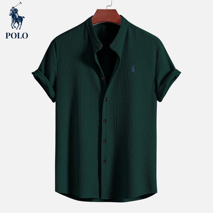 Camisa de polo con cuello en pico Ralph Lauren