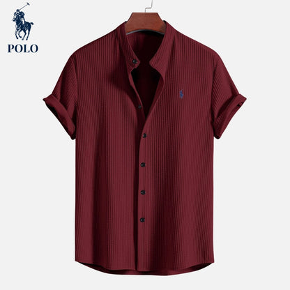 Camisa de polo con cuello en pico Ralph Lauren