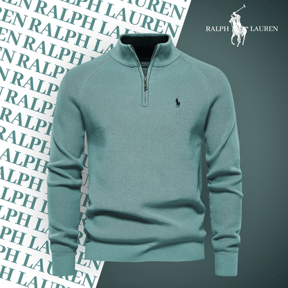 Suéter de cuello con cremallera RL (LIQUIDACIÓN)