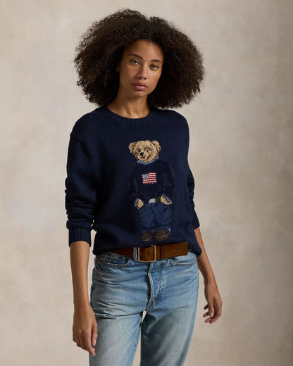 RL Polo Bear Cotton-Linen Suéter