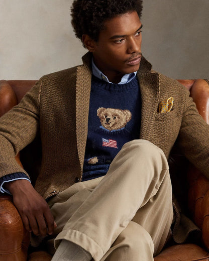 RL Polo Bear Cotton-Linen Suéter