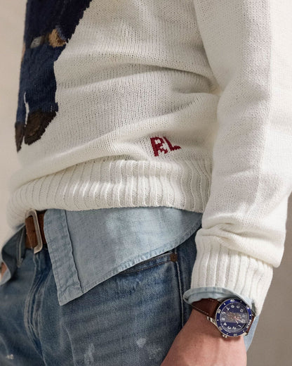 RL Polo Bear Cotton-Linen Suéter