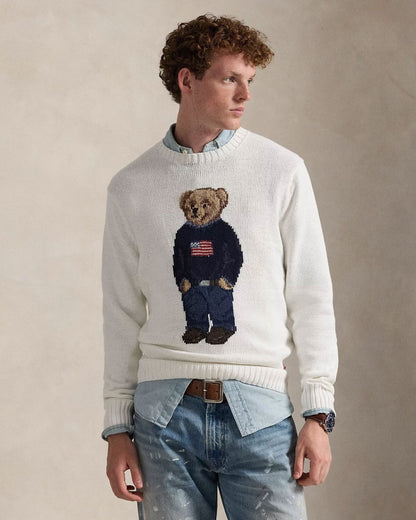 RL Polo Bear Cotton-Linen Suéter