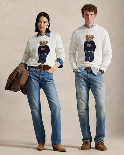 RL Polo Bear Cotton-Linen Suéter