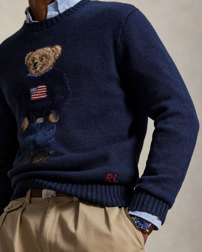 RL Polo Bear Cotton-Linen Suéter