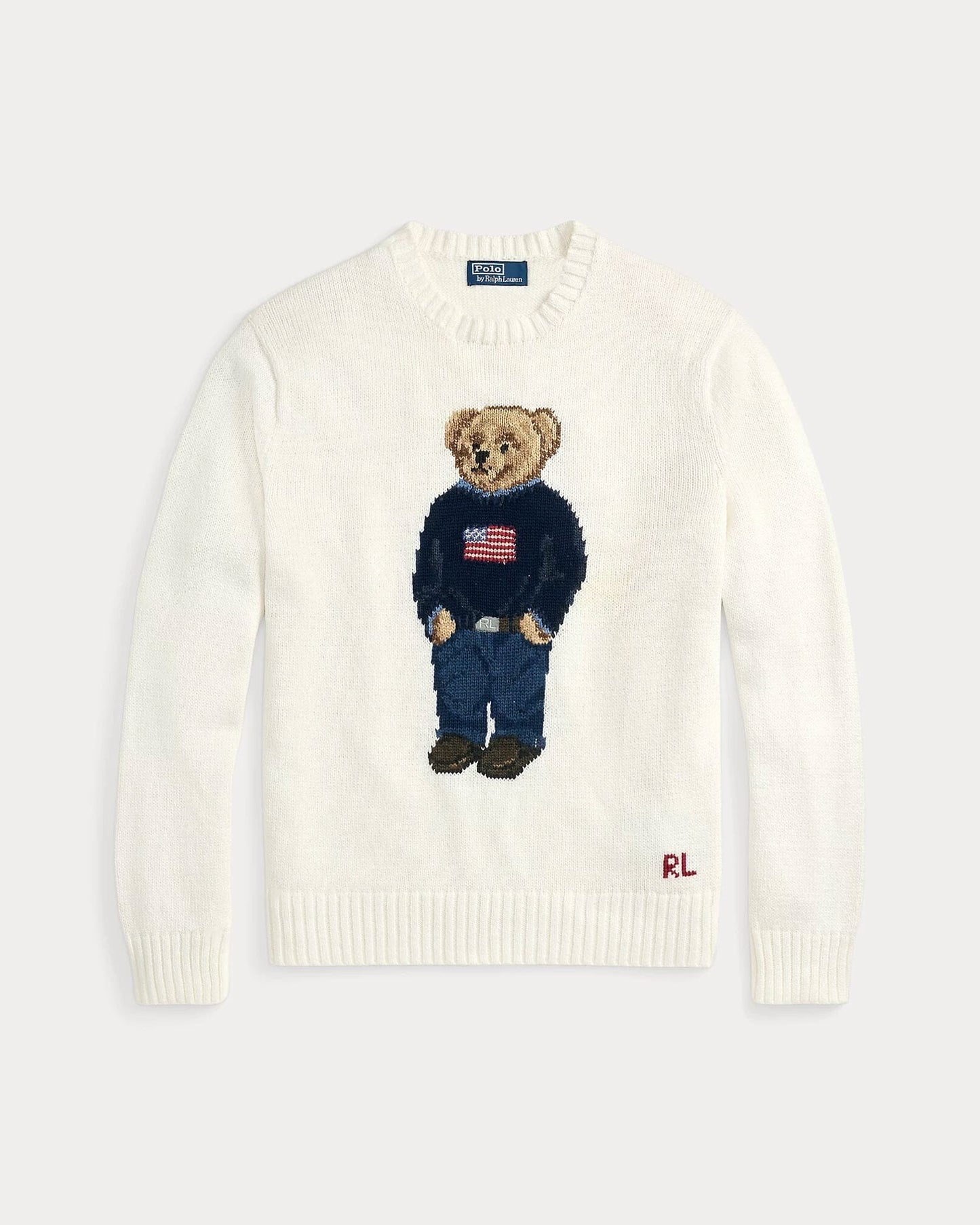 RL Polo Bear Cotton-Linen Suéter