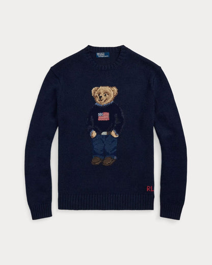 RL Polo Bear Cotton-Linen Suéter