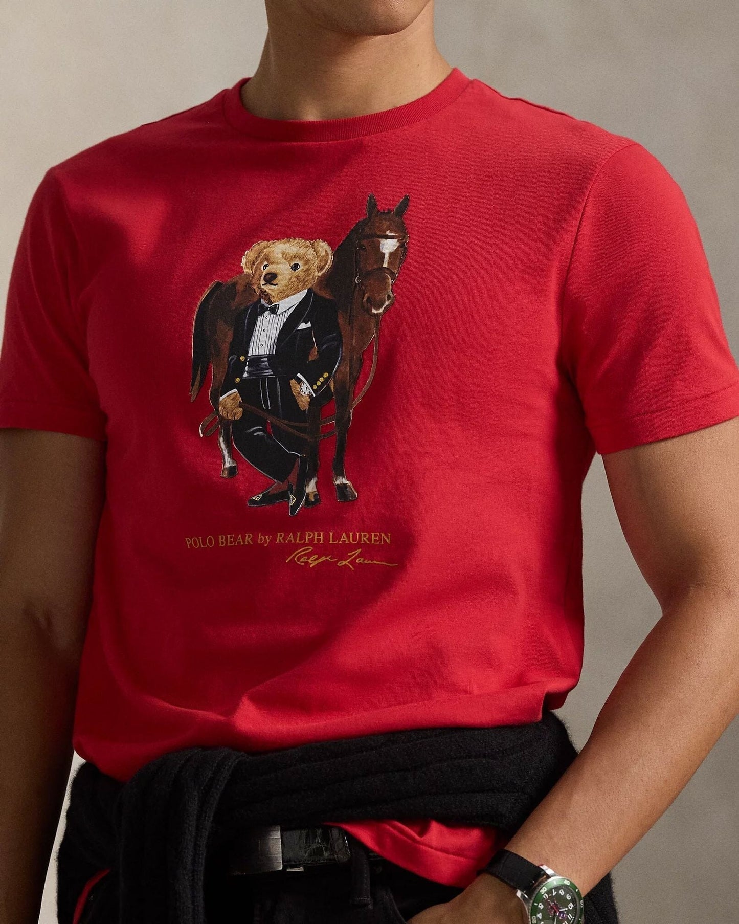 RL Polo Bear Cotton T-Camisa