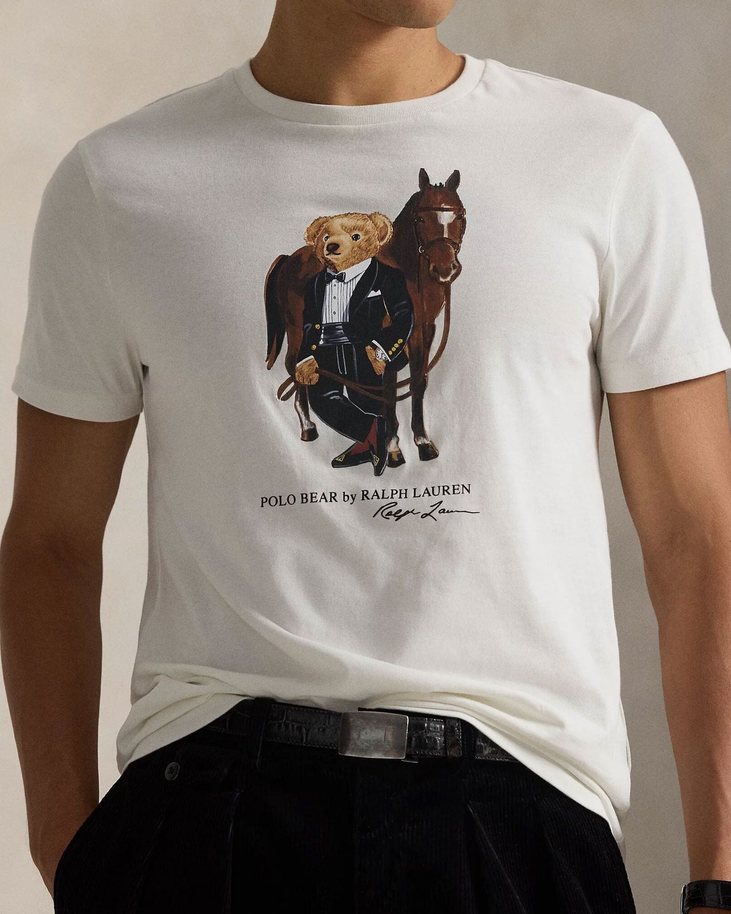 RL Polo Bear Cotton T-Camisa