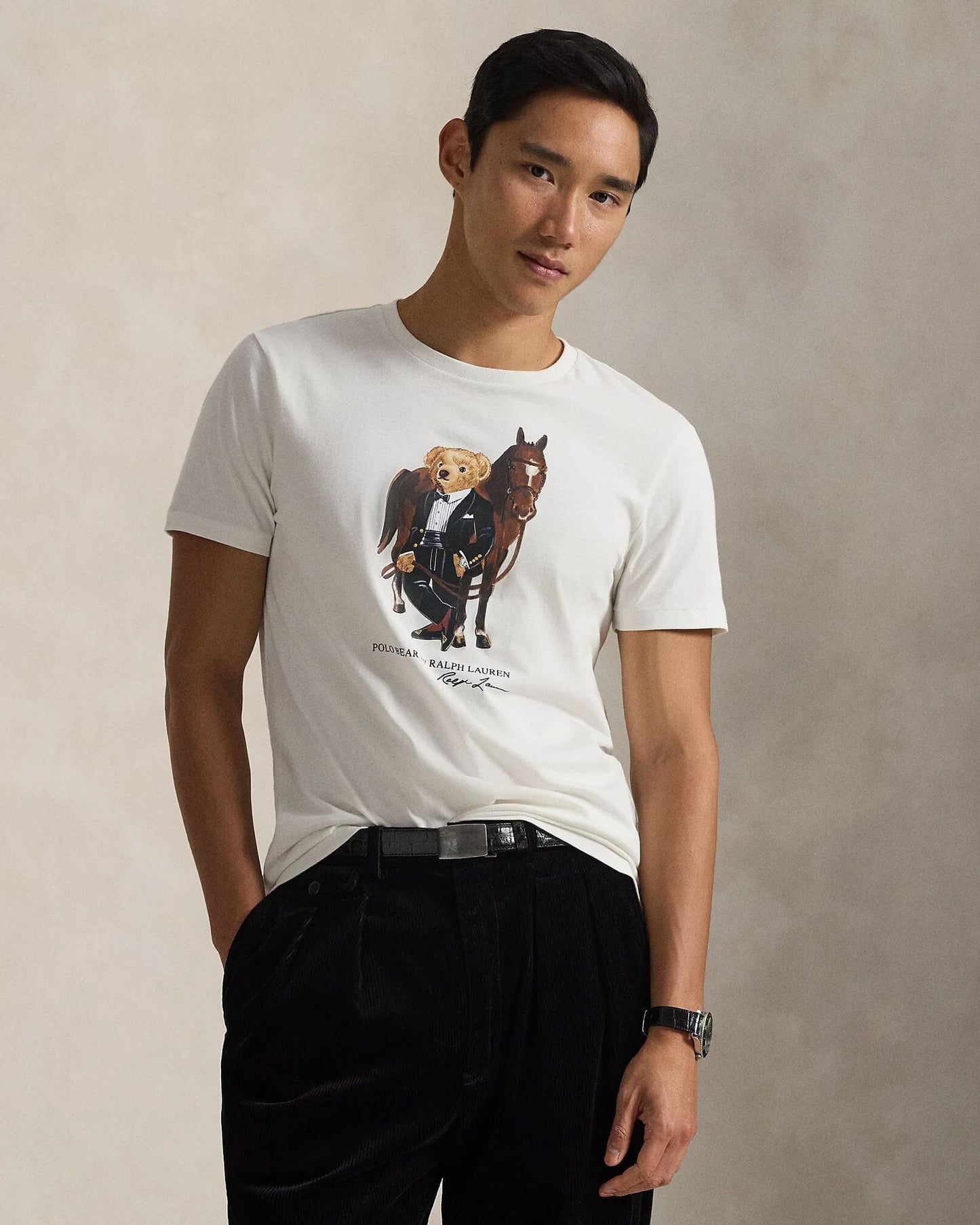 RL Polo Bear Cotton T-Camisa