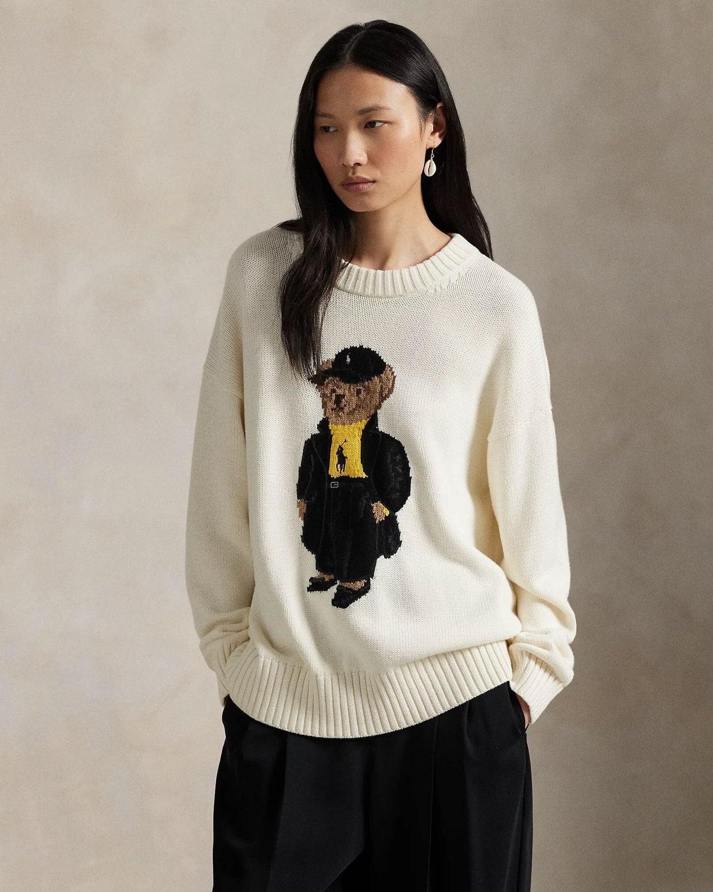 RL Polo Bear Cotton Crewneck Suéter