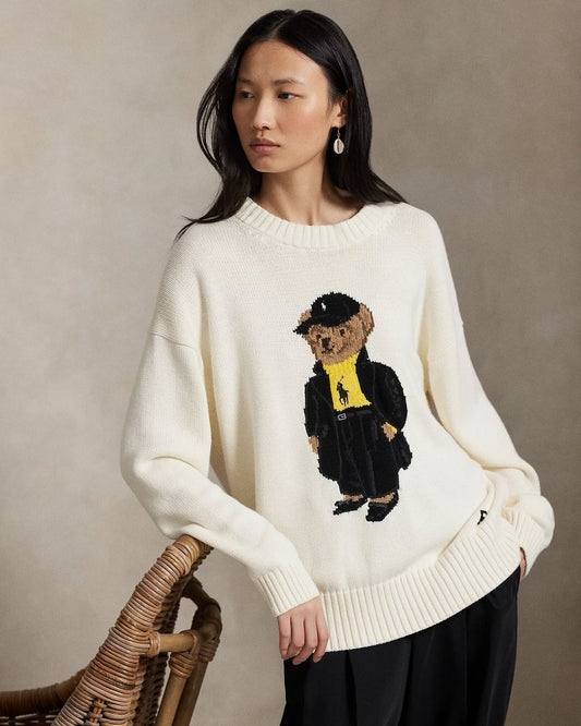 Suéter RL Polo Bear con cuello redondo de algodón