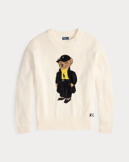 RL Polo Bear Cotton Crewneck Suéter