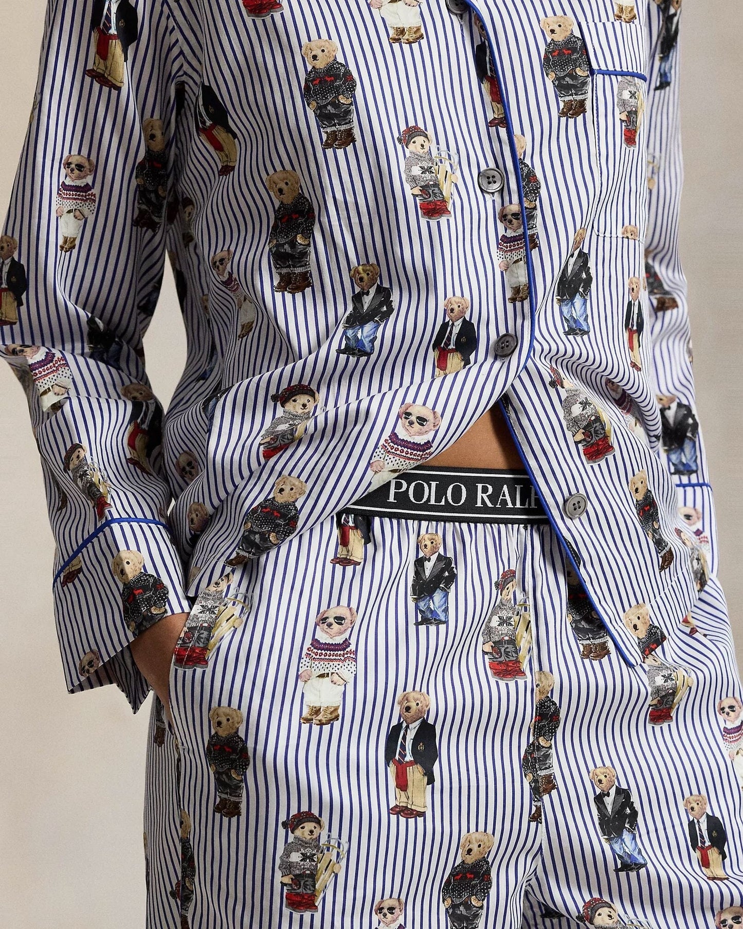 RL Polo Bear Cotton Satin Pijama