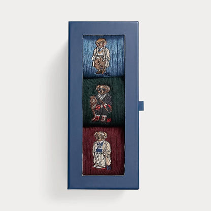 RL Polo Bear Crew Calcetines 3-Regalo Conjunto