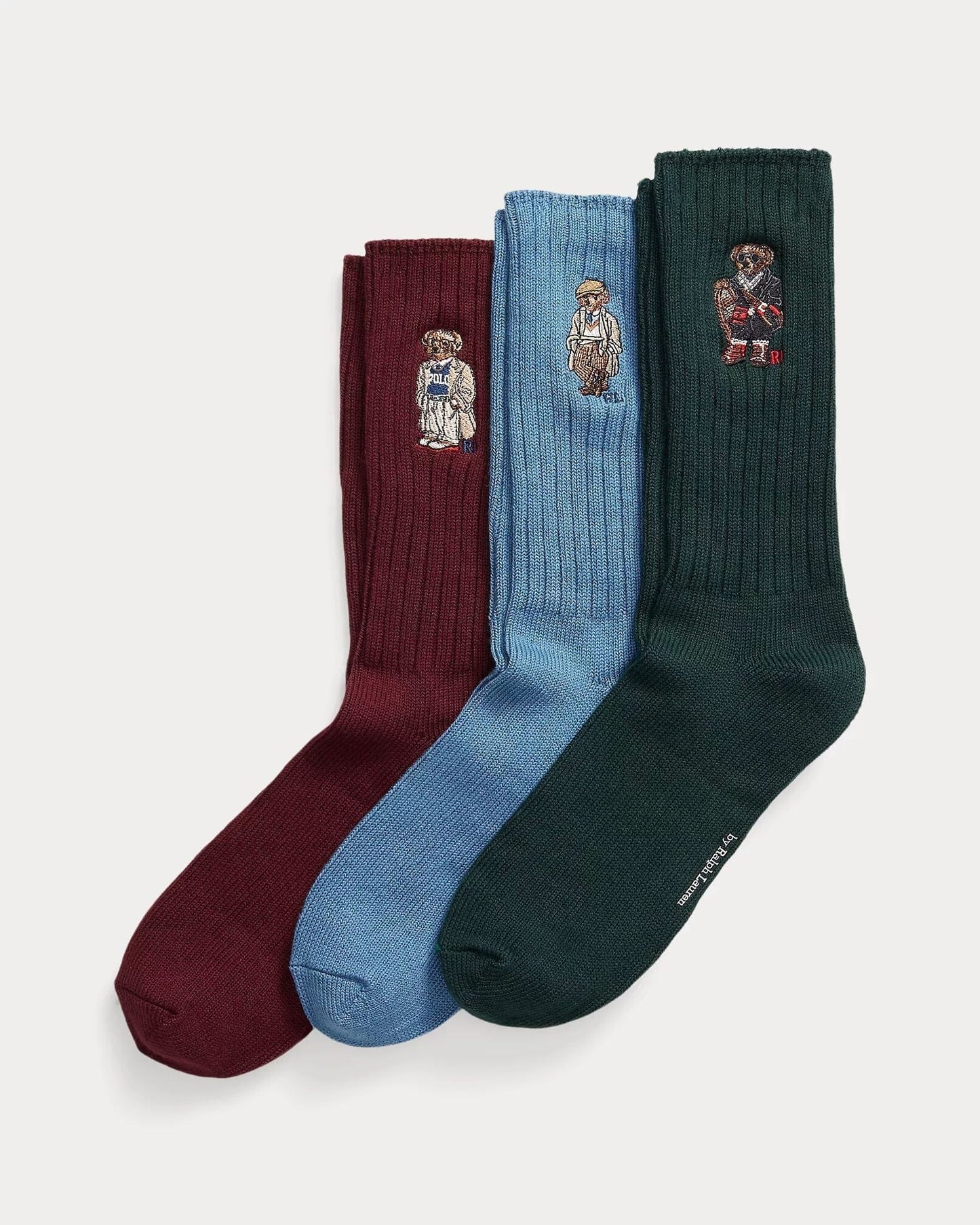 RL Polo Bear Crew Calcetines 3-Regalo Conjunto