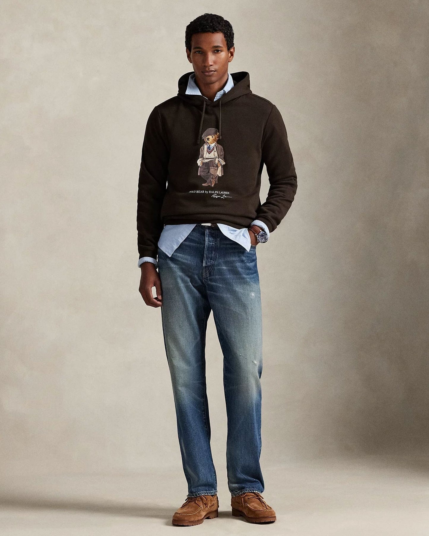 Sudadera de forro polar con capucha Polo Bear de RL