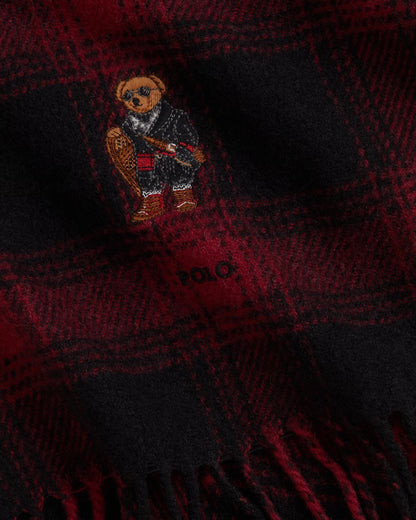 RL Polo Bear Plaid Wool Bufanda